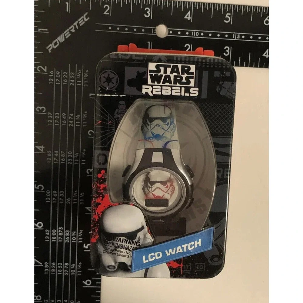 Star Wars Watch LCD Stormtrooper White w/Collector Tin by MZ Berger Co‎